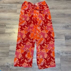 VINTAGE Y2K Victoria’s Secret tie front beachy semi sheer wide leg pants sZ L